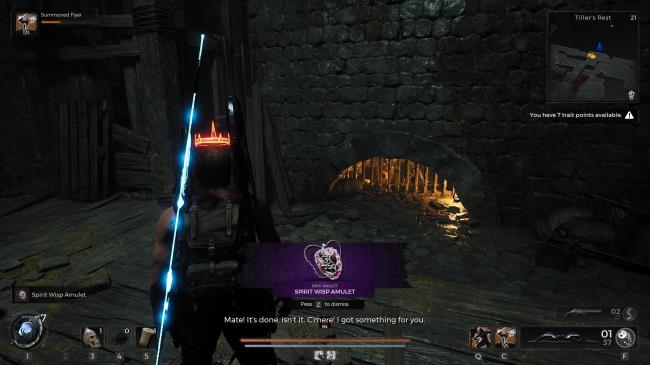 Playing standing next to the Spirit Wisp Amulet Remnant 2